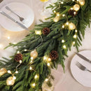 Artificial Norfolk Pine Garland - Faux Christmas Garland Fake Green Garland for Fireplace,Table, Stairs, Mantle, Window,Indoor Outdoor,Home,Holiday Decor (1 PCS,6 FT) by CozyNest Decor