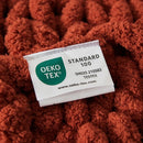 WESHIONGOO Chunky Knit Blanket Throw Knitted Throw Blankets for Couch Bed Fluffy Soft Blanket with Jumbo Chenille Yarn Thick 100% Handmade(Rust, 50"×60") by CozyNest Decor