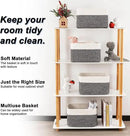 4 Pack Storage Baskets for Organizing, Woven Baskets for Shelves - Perfect for Toys, Books, Towels, and Clothes, Durable Gift Basket Bins Toy Storage, 13''Lx9''Wx7.8''H, Black & White by CozyNest Decor