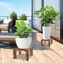 Plant Stand, Indoor/Outdoor Wood Plant Holder, Single Flower Pot Stand, Sturdy Planter Stand, Fit 5-15 Inch Pots by GreenHaven Gardens