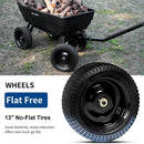 BILT HARD 1200 lbs Poly Garden Dump Cart with No Flat Tires, Quick Release, 2-in-1 Convertible Handle, 7 Cu Ft Dump Wagon Heavy Duty for Yard, Outdoor by GreenHaven Gardens