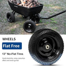 BILT HARD Poly Garden Dump Cart 1200 lbs with No Flat Tires, Quick Release, 2-in-1 Convertible Handle, 7 Cu Ft Dump Wagon Heavy Duty for Yard, Outdoor by GreenHaven Gardens