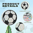 WERNNSAI Soccer Ball Piñata-Soccer Party decoration Piñata with Blindfold Bat for Kids Sports Themed Birthday Party Supplies Mirror Roller Skating Pull String by TinyTreasures Baby Boutique
