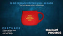 Custom Glazed Campfire Coffee Mugs 12 oz. Set of 50, Personalized Bulk Pack - Perfect for Coffee, Tea, Espresso, Hot Cocoa, Other Beverages - Red by CozyNest Decor