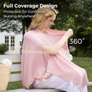 Momcozy Ultra-Light Nursing Cover for Breastfeeding, Soft Breathable Tencel™ Lyocell Fabric, Multi-Use Feeding Shawl, Newborn Essentials Must Haves(Pink) by TinyTreasures Baby Boutique