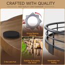 Farmhouse Oak 9" Lazy Susan Turntable Organizer for Cabinet, Round Wooden Lazy Susan Organization and Storage for Dining Table, Pantry, Kitchen, Countertop, Cupboard,Home Decor, Walnut Wood by CozyNest Decor
