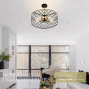 5-Light Drum Chandeliers for Dining Room,19.7" Rustic Farmhouse Dining Room Light Fixture, Black&Gold Metal Hanging Pendant Light for Living Room Bedroom Kitchen Entryway Foyer by CozyNest Decor