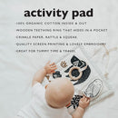 Wee Gallery Woodland Activity Pad Organic Baby Play Mat with Sensory Toys, High Contrast Newborn Essentials Soft Tummy Time Mat for Babies 0-12 Months, Visual and Motor Skill Development Toy by TinyTreasures Baby Boutique