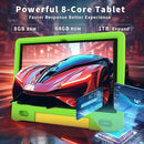 Kids Tablet with Strap, Android 14 Tablet for Kids 10 inch, Toddler Tablets Octa-Core 64GB 1TB Expandable, Children's Tablets with Case, Bluetooth WiFi Parental Control Dual by TinyTreasures Baby Boutique