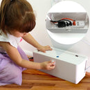 Power Strip Cover Box - Effectively Baby Proofs Power Strip with Patented Dual Lock. Convenient Side Openings for Cords & Cables. Protects Small Hands & Fingers by TinyTreasures Baby Boutique