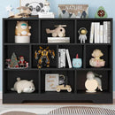 Book Shelf, 10 Cubes Storage Organizer, Freestanding Black Bookshelf Cube Shelf for Bedroom, Living Room, 3-Tier Open Bookshelf Wooden Bookcase by CozyNest Decor