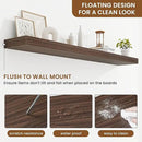 fuqing Floating Shelves for Wall, Bathroom Shelf Wall Mounted for Storage, Shelves with Invisible Bracket for Bedroom, Kitchen, Living Room, Farmhouse Small Book Shelf, 55 Inch Set of 2, Walnut by CozyNest Decor