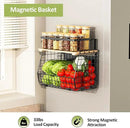 Magnetic Shelf for Fridge: Fruit Potato and Onion Storage Bin - Magnetic Spice Rack for Refrigerator & Kitchen Counter - Pantry Organizers and Storage by CozyNest Decor