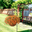 Artificial Faux Hanging Plants Flowers Basket Outdoor Indoor Patio Lawn Garden Spring Decor, Fake Silk Daisy in Basket with 12inch Coconut Lining Chain Palm Flowerpot(Orange) by GreenHaven Gardens