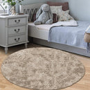 4FT Round Rug for Bedroom: Fluffy Shag Soft Washable Rugs Circle Small Fuzzy Plush Indoor Carpet for Living Room Nursery Playroom Dorm Kids Girls Boys Room (Camel, 4'x4') by TinyTreasures Baby Boutique