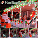 Heceltt 1140 LED 449 FT String Lights Outdoor, 8 Modes Christmas Lights Plug in, IP44 Waterproof Led String Lights with Timer and Memory for Home Party Tree Decorations (Red Green and White) by GreenHaven Gardens