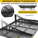 2Pack 2x3ft Adjustable Metal Garage Wall Shelving Heavy Duty Garage Storage Shelf Wall Mounted Black by GreenHaven Gardens