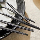 KINGSTONE Silverware Set, 40-Piece Flatware Set Cutlery Set Premium 18/10 Stainless Steel, Tableware Include Forks Knives Spoons for Home Kitchen Restaurant Wedding, Dishwasher Safe,Black