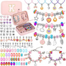 Charm Bracelet Making Kit with Jewelry Case with Charm Pendant Bracelet Kit Jewelry Making DIY Art & Craft Kit for Birthday Gifts Valentine Christmas by TinyTreasures Baby Boutique