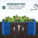 Land Guard 8x4x3ft Rectangular Galvanized Raised Garden Beds, Large-Capacity Metal Planter Box Outdoor, Durable Deep Raised Garden Bed 3ft Tall, Raised Beds for Gardening Vegetables, Royal Blue by CozyNest Decor