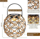 HPC Decor 2 PK Solar Lanterns-Outdoor Waterproof, Hemp Rope, Hanging Outdoor, Round Lamp Boho Decor for Garden, Yard, Patio, Porch, Pathway. by GreenHaven Gardens