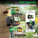 RESTMO RF Remote Controlled Sprinkler Timer with Brass Inlet & Outlet, Programmable Water Timer for Garden Hose, Automatic | Manual | Rain Delay for Outdoor Faucet, Drip Irrigation and Lawn Watering by GreenHaven Gardens