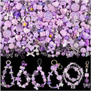 Assorted 170-230PCS Purple Acrylic Beads for Bracelet Making, Flower Bow Butterfly Candy GummyBear Aesthetic Bracelet Charms,Cute Beads for Jewelry Making DIY Necklace Keychain Phone Charm by TinyTreasures Baby Boutique