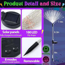 4th of July Decorations Outdoor 4 Pack Solar Power Yard Firework Lights Patriotic Garden Waterproof Solar Lights with 180 LED 8 Modes for Independence Day Party Decoration(Green, Yellow, Purple) by GreenHaven Gardens