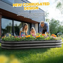 KING BIRD Raised Garden Bed Kit 2025 Upgraded Quick-Setup Galvanized Planter Garden Box Outdoor for Gardening, Vegetables, Flowers, 94x36x12 in, Dark Grey by GreenHaven Gardens