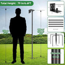 79In Smart Bird Feeder Pole Mount Kit,Adjustable Bird House Pole for Outdoors Heavy Duty, Metal Birdhouse Stand for Outside Multiple Mounting Option(Black Finish) by GreenHaven Gardens