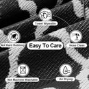 OutdoorLines Outdoor Plastic Area Rugs for Patio 4x6 ft - Reversible Outside Carpet, Stain & UV Resistant RV Mats, Straw Rug for Camping, Deck Garden, Porch and Balcony, Moroccan Black & Light Grey by GreenHaven Gardens