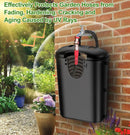 Riokko Garden Hose Holder Bucket, Hose Storage, Water Hose Storage for Outside, Hose Box Fits 25FT Heavy Duty/100FT Expandable/50FT Flat/50FT Stainless Steel Hoses, Hanging Handle & Drain Hole Design by GreenHaven Gardens