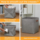 DULLEMELO Cube Storage Boxes,13 inch Fabric Baskets Closet Storage Bins for Home Organization and Storage,Stackale Gift Baskets Empty for Nursery Clothes Toys Kids Storage(Grey) by TinyTreasures Baby Boutique