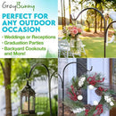 Gray Bunny Dual Sided Shepherds Hooks for Outdoor - 65" Heavy Duty Metal Bird Feeder Pole & Lantern Pole, 1/2" Thick Plant Hangers Outdoor, Great for Weddings Décor & Mason Jars - Black by GreenHaven Gardens
