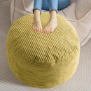 HIGOGOGO Round Stuffed Pouf Ottoman, Corduroy Poufs with Foam Chunk Filling, Furry and Fluffy Pouf Foot Stool Storage Ottoman, 26 X 18 Floor Poufs Foot Rest for Living Room, Green by CozyNest Decor