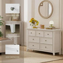 BLANKSPACE White 7 Drawer Dresser, Modern Dresser for Bedroom, Wood Drawer Organizer with Metal Knobs, Large Capacity Wood Cabinet for Bedroom by CozyNest Decor