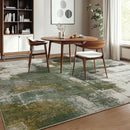 Kelarea Living Room Rug, 4x6 Rug Modern Abstract Washable Rugs Green Faux Wool Vintage Carpets, Non Slip Rugs for Bedroom, Dining Room, College Dorm, Kids Playroom, Home Office by TinyTreasures Baby Boutique
