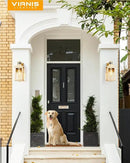 Gold Motion Sensor Outdoor Lights, Waterproof Exterior Lighting Fixtures, Aluminum Modern Outdoor Wall Lights Exterior, Transparent Glass Outdoor Porch Lights for House, Garden, Yard, E26 Base by GreenHaven Gardens