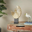 Deco 79 Polystone Dancer Decorative Sculpture Ballet Home Decor Statue with Elevated Black Base, Accent Figurine 11" x 4" x 17", Gold by CozyNest Decor