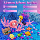 Mermaid Terrarium Craft Kit for Kids - LED Night Light Up & Remote Mermaid Birthday Gifts Toys for Girls Age 5 6 7 8 9 10 11 12 Year Old by CozyNest Decor