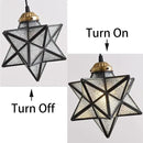 Glass Glam Chandelier 3 Lights Star Pendants Light Fixture for Dining Table Kitchen Island Modern Ceiling Hanging Lights Included LED Warm Light Bulbs Oiled Bronze by CozyNest Decor