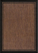 CAMILSON Indoor Outdoor Rug, 6x9 Bordered Nut Brown Black Modern Area Rugs for Indoor and Outdoor Patios, Kitchen and Hallway Mats, Washable Porch Deck Outside Carpet (Bordered Nut Brown Black, 6 x 9) by GreenHaven Gardens
