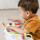 Infantino Music & Lights 3-in-1 Discovery Seat and Booster - Convertible Booster, Infant Activity Seat and Feeding Seat with Electronic Piano for Sensory Exploration, for Babies and Toddlers, Mint by TinyTreasures Baby Boutique
