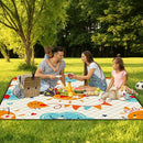 Poedist Extra Large Picnic Blanket Waterproof,80"x 80"Foldable Machine Washable Beach Blanket,Outdoor Blanket for 6-8 Adults,Suitable for Indoor Crawling,Park Beach,Camping,Hiking,Family Travel(Sun) by TinyTreasures Baby Boutique