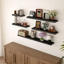 BGMG Wood Floating Shelves for Wall 30 inch Set of 2,Black Floating Shelves,Solid Wood Wall Mount Shelves for Bathroom Living Room Bedroom Kitchen Farmhouse -30x 6.7 x1.25 inch by CozyNest Decor