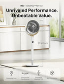 Dreo Fan for Bedroom, 120° Oscillating Standing Fan, Quiet Pedestal Fan with DC Motor, 9 Speeds, 4 modes, 20dB, 120° Manual Vertical, 37-42" Adjustable Height, 9H Timer, White by CozyNest Decor