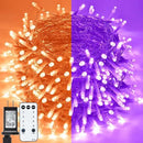 Purple and Orange Halloween Lights, 800LED 330FT String Lights 8 Modes Timer Plug in Waterproof Indoor Outdoor Christmas for Garden Party Decoration, JT-EL/FC300V0200 by GreenHaven Gardens