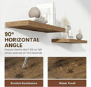 55 Inch Floating Shelves, 12 Inch Deep Floating Shelves for Wall, Floating Shelf with Invisible Brackets, Deep Shelves for Bathroom, Bedroom, Living Room, 1 Pack, Brown by CozyNest Decor