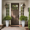 Kante Tall Round Planter Set of 2, 18 Inch Tall Decorative Planter Pots for Outdoor Indoor Garden Patio Front Porch (White) by GreenHaven Gardens
