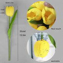 Buart Yellow Flowers Artificial Luxury Big Tulip Valentine's Day Mother's Day Easter Home Kitchen Wedding Decorations(11pcs) by CozyNest Decor